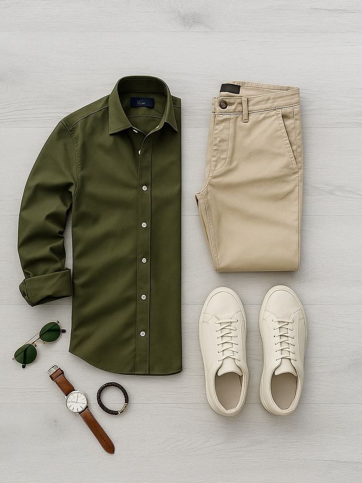 pent shirt shoes sun glasses